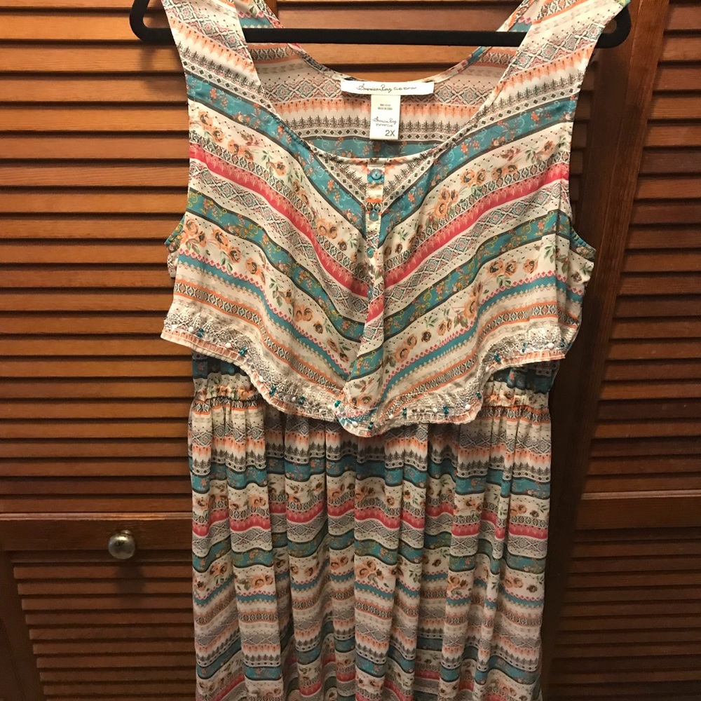 Multicolored minidress.